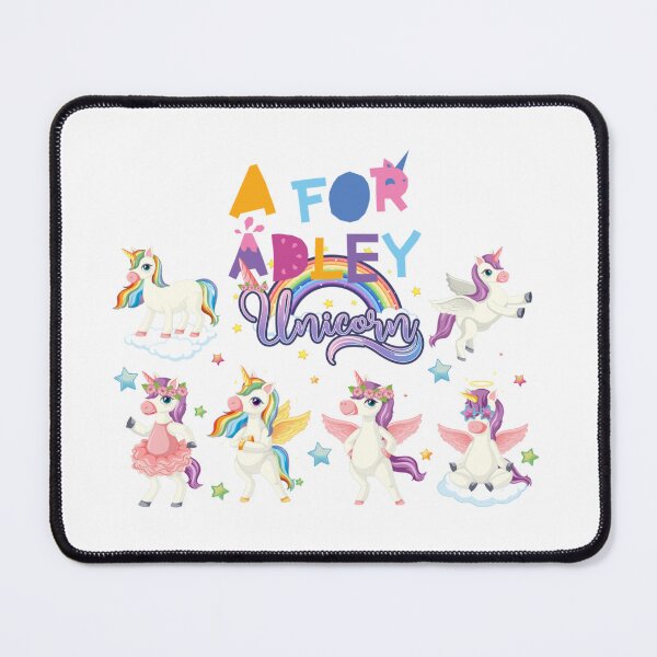 Item preview, kawai girl a for adley unicorns cartoon for kids Sticker designed and sold by BeauWellingto.