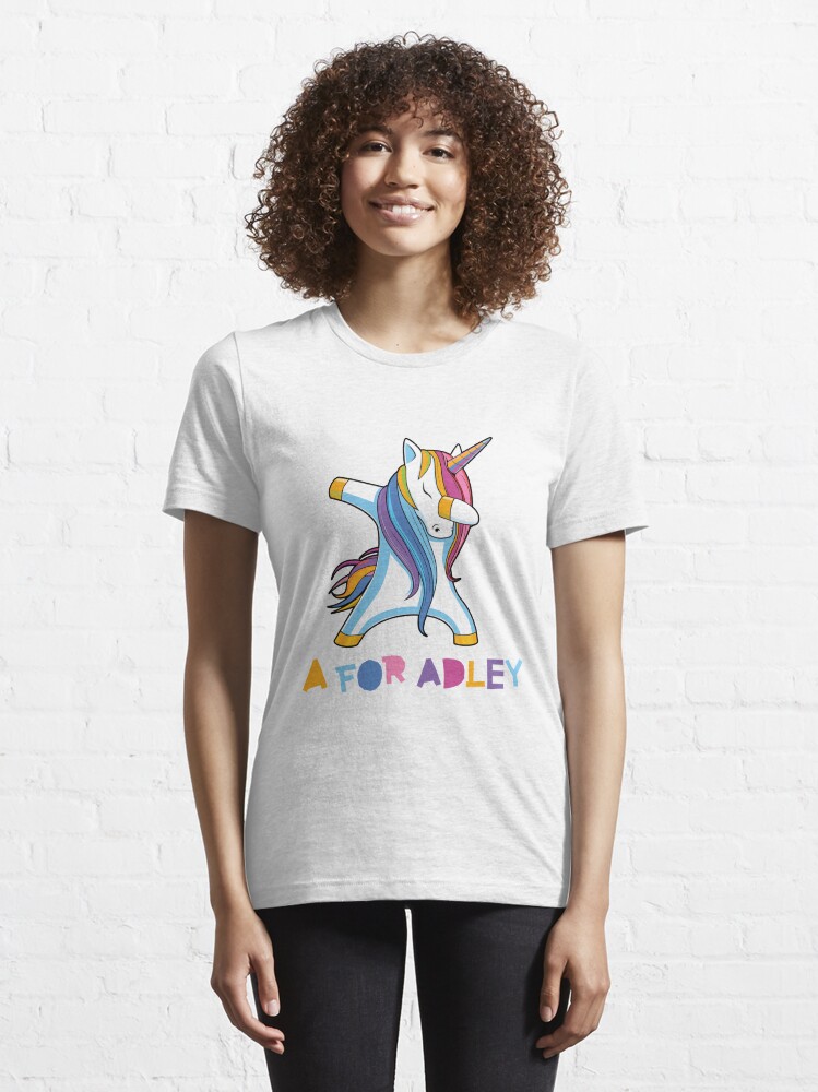 "kawai girl a for adley unicorns 2d cartoon Sticker" Tshirt by