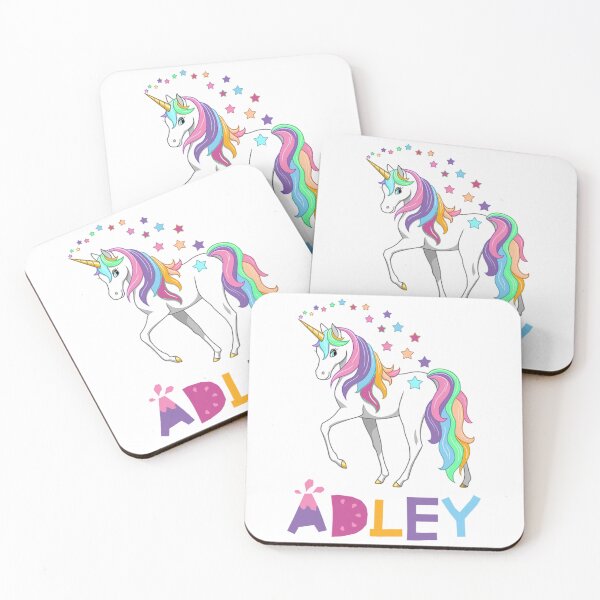 Item preview, kawai girl a for adley unicorns cartoon funny for kids Sticker designed and sold by BeauWellingto.