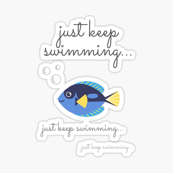 Artikel-Vorschau von Schwimmen Sie einfach weiter, Smiley, fröhlicher blauer Fisch, designt und verkauft von jingenuity.