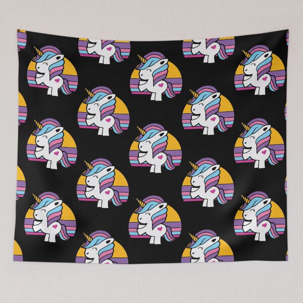 Item preview, kawai girl a for adley unicorns cartoon funny for kids Sticker designed and sold by BeauWellingto.