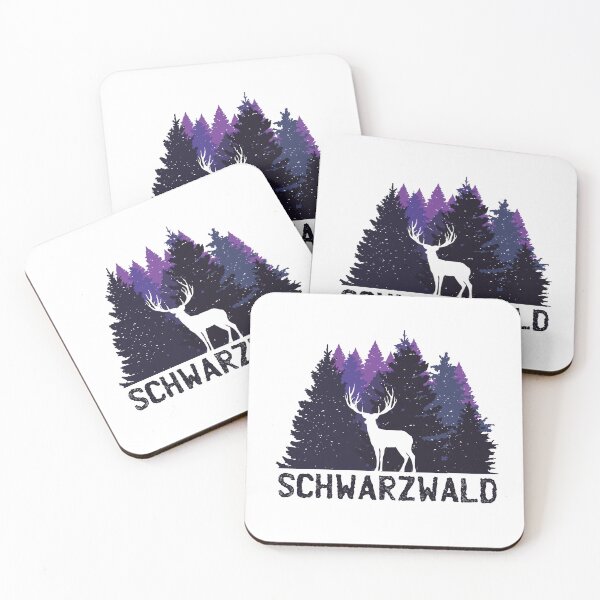 Item preview, Black Forest favorite place in Germany Hirsch deer in front of forest nature landscape designed and sold by JanooFactory.