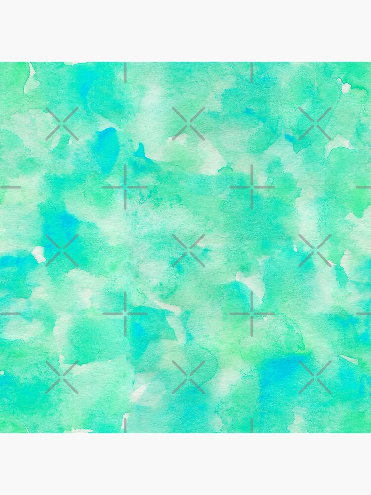 "Lovely abstract art watercolor pattern in seafoam green." Sticker for