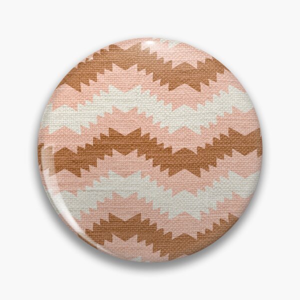 Item preview, Mexican wave - ginger and pink basic zigzag chevron stripes on linen texture designed and sold by Ruth Cadioli.