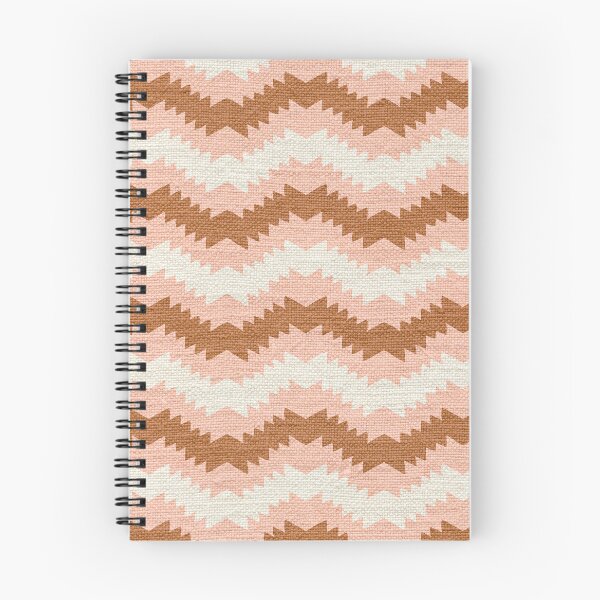 Item preview, Mexican wave - ginger and pink basic zigzag chevron stripes on linen texture designed and sold by Ruth Cadioli.
