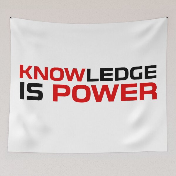 Item preview, Knowledge Is Power Cool Quote Politics Free Speech Science Skeptic  designed and sold by Sid3walkArt2.