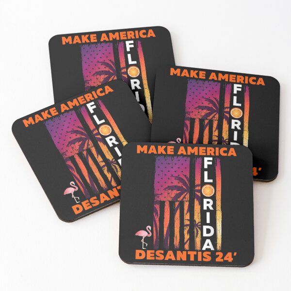 Item preview, DeSantiss 2024 Make America Florida Flamingo Flag Election designed and sold by sanfordyr.