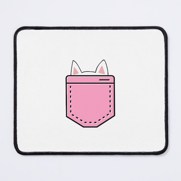 Item preview, Cute White Cat Hiding in Pink Pocket Funny Cat designed and sold by Amir Kaddour.