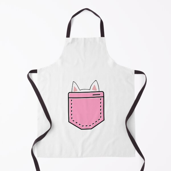 Item preview, Cute White Cat Hiding in Pink Pocket Funny Cat designed and sold by Amir Kaddour.