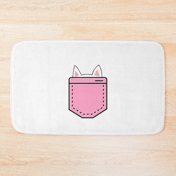 Item preview, Cute White Cat Hiding in Pink Pocket Funny Cat designed and sold by Amir  Kaddour.