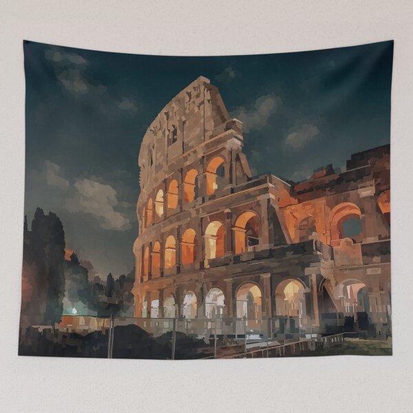 Item preview, Colosseum at Night - Watercolour Style designed and sold by WWWC2288.