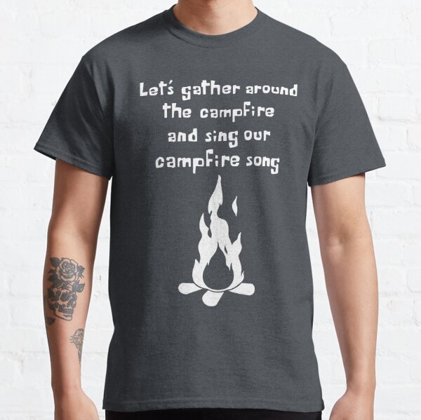 Spongebob Songs T Shirts Redbubble - camp fire song song roblox id