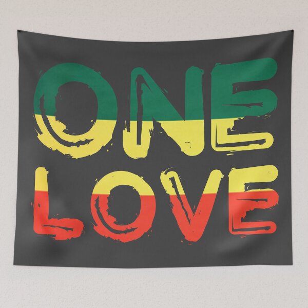 Item preview, One Love Reggae Peace Weed Rasta Chill Stoner Quote designed and sold by Sid3walkArt2.