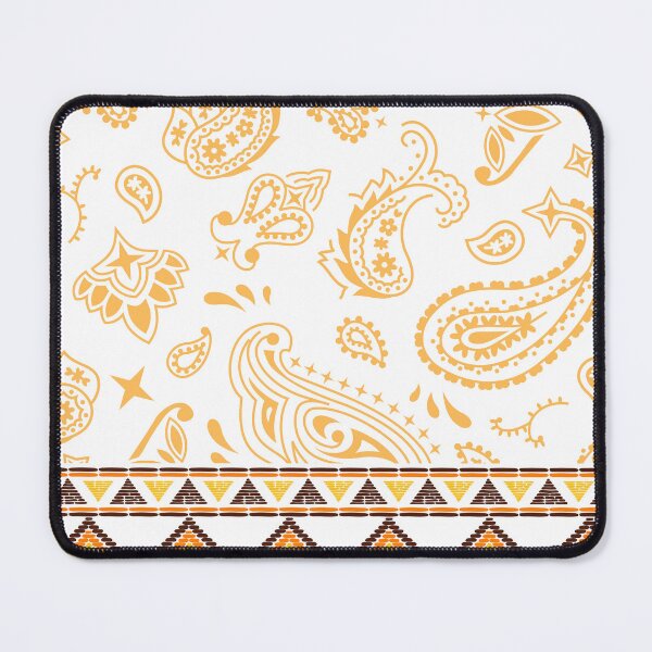 Item preview, Yellow Paisley on white with bottom trim designed and sold by PalomaHealing24.
