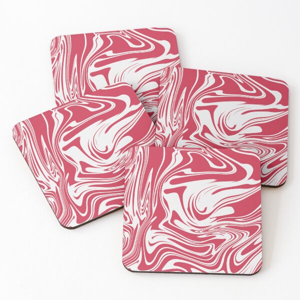 Item preview, Red and White Paint Abstract designed and sold by noiramcreates.