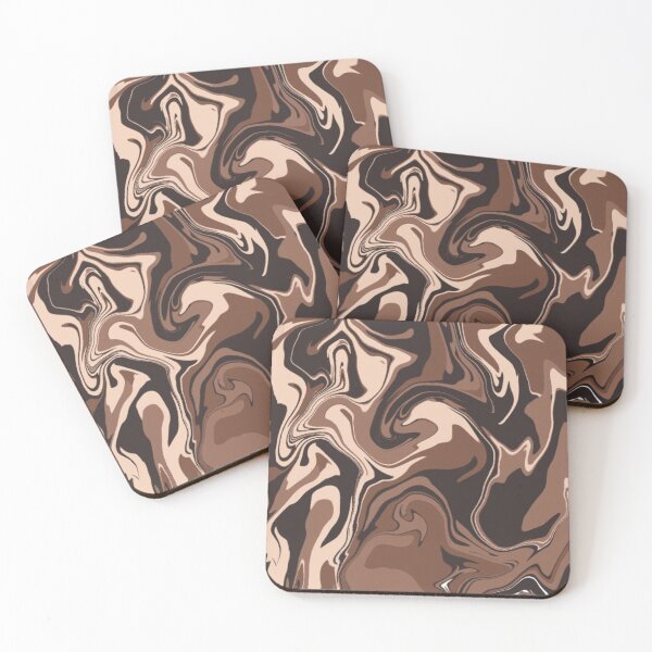 Item preview, Liquid Brown Abstract designed and sold by noiramcreates.