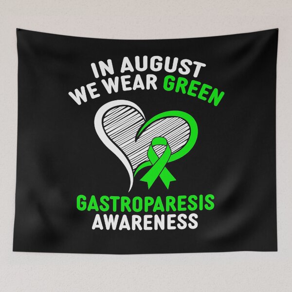 Item preview, Gastroparesis Awareness Month 2022  Gastroparesis Awareness in August We Wear Green Heart    designed and sold by OtiliaNikolaus.