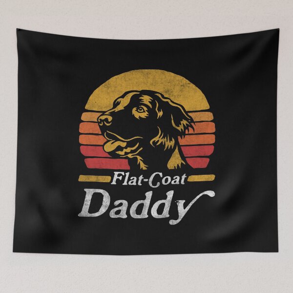 Item preview, Retro Vintage Flat Coated Retriever Daddy designed and sold by More Cute Dogs.