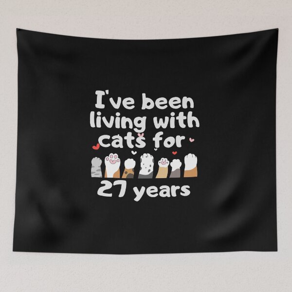 Item preview, I've been living with cats for 27 years designed and sold by marunstudio.