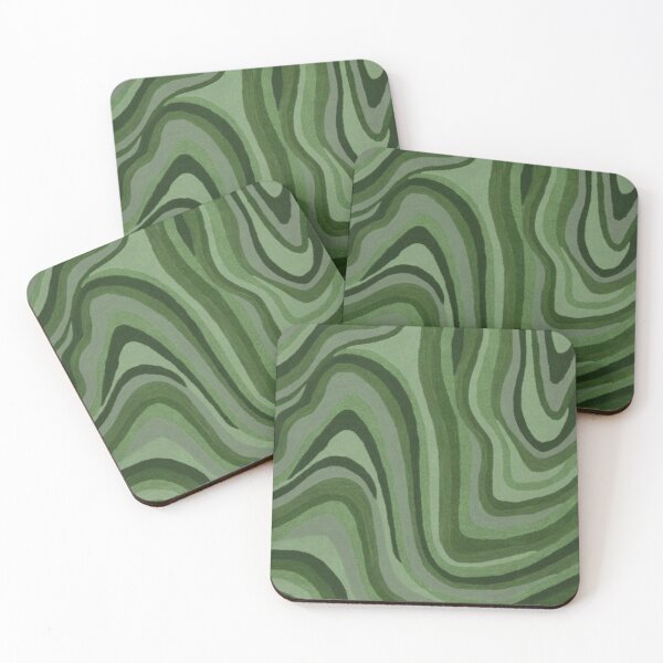 Item preview, Wavy Green Abstract designed and sold by noiramcreates.