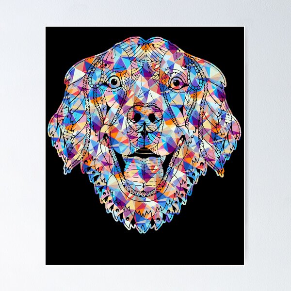 Item preview, Cool And Awesome Golden Retriever Geometric designed and sold by UnknownArtistt.