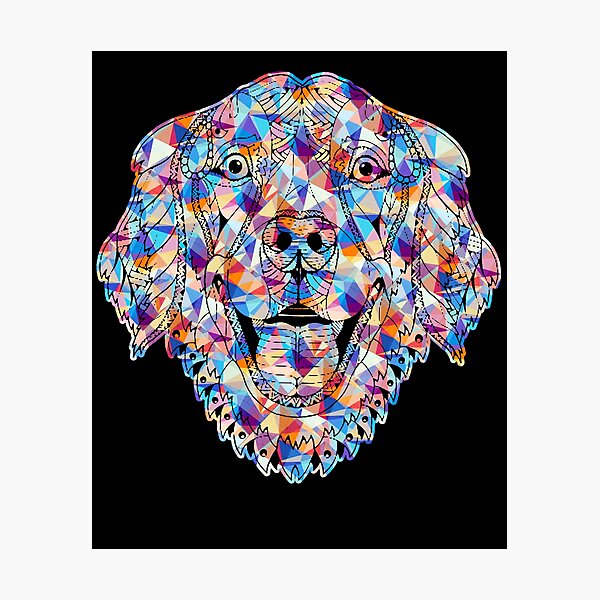 Item preview, Cool And Awesome Golden Retriever Geometric designed and sold by UnknownArtistt.