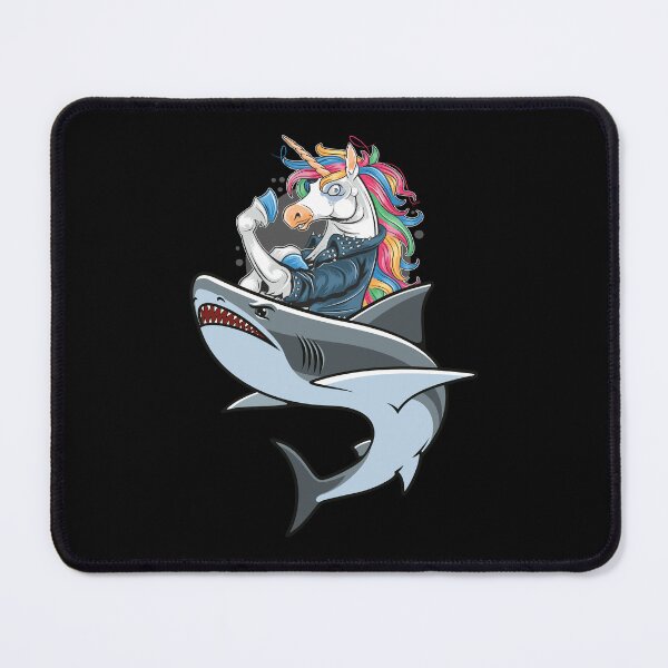 Item preview, unicorn riding shark - unicorn shark designed and sold by HStudioPrints.