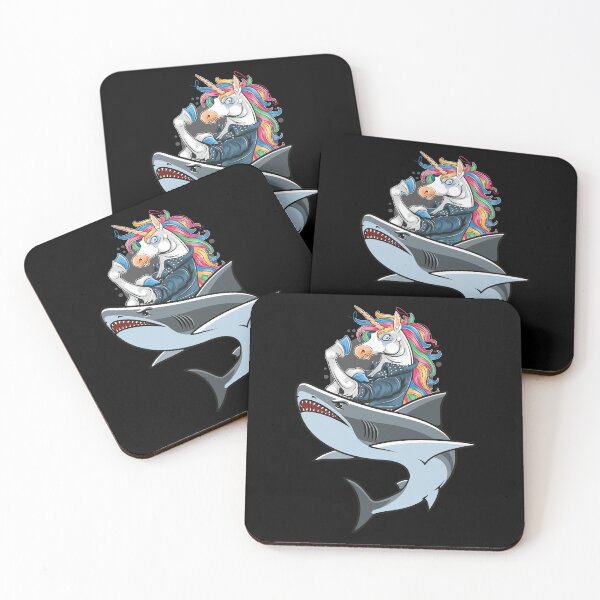 Item preview, tiburón montando unicornio - tiburón unicornio designed and sold by HStudioPrints.