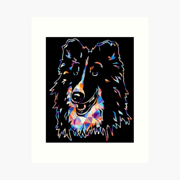 Item preview, Cool And Awesome Shetland Sheepdog Geometric designed and sold by UnknownArtistt.