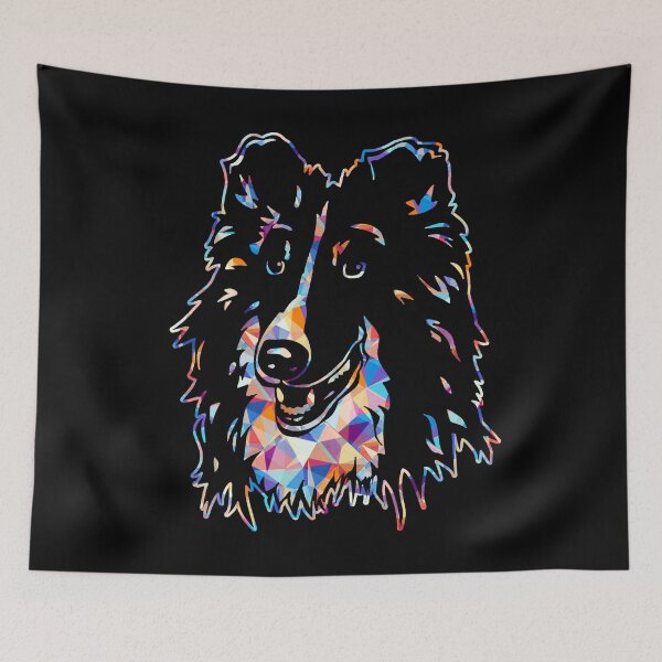 Item preview, Cool And Awesome Shetland Sheepdog Geometric designed and sold by UnknownArtistt.