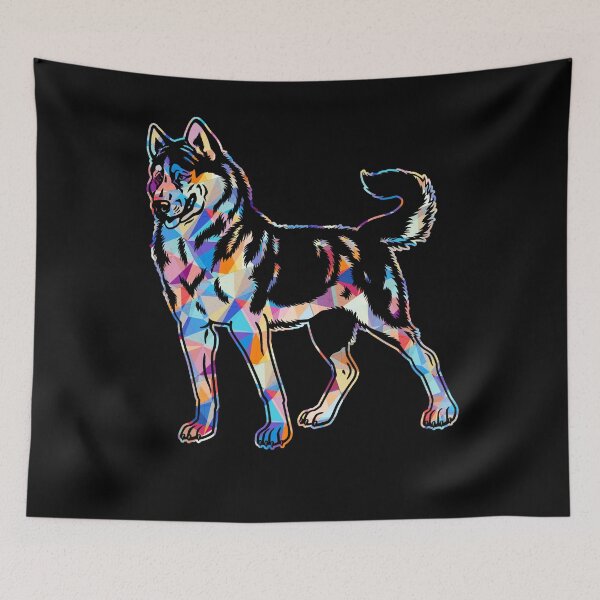 Item preview, Cool And Awesome Siberian Husky Geometric designed and sold by UnknownArtistt.