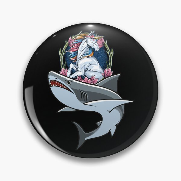 Item preview, unicorn riding shark - unicorn shark designed and sold by HStudioPrints.