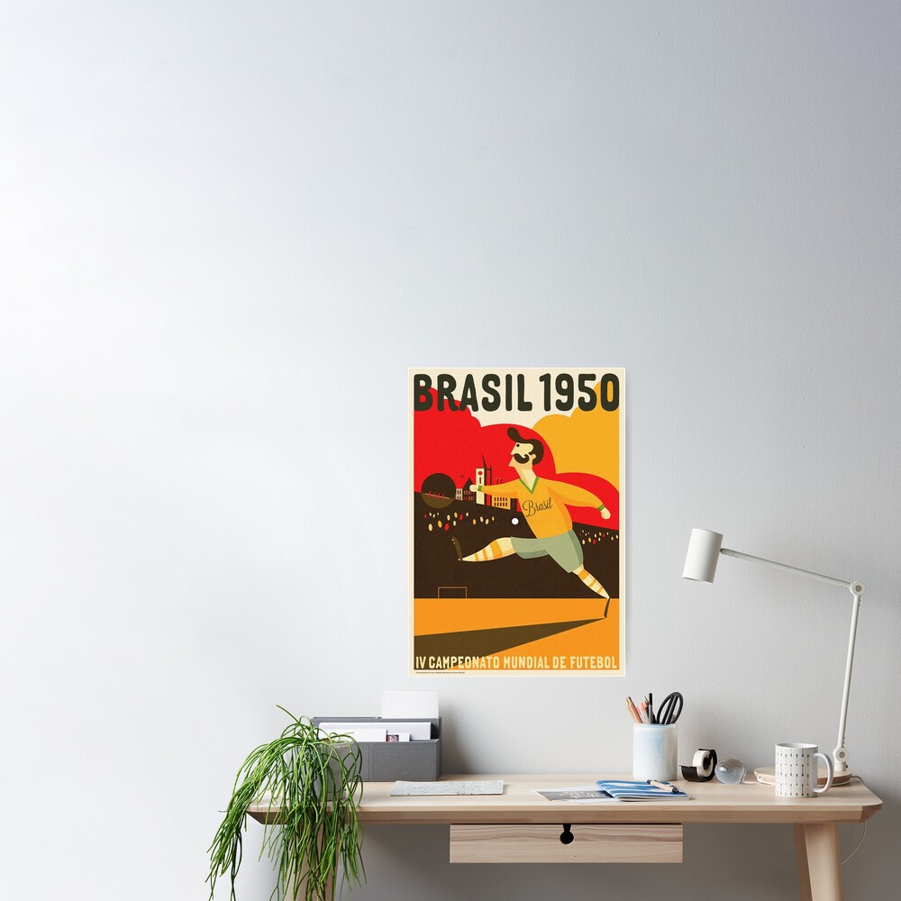 No04 My 1950 Brasil Soccer World Cup poster Sticker by Chungkong Art - Fine  Art America