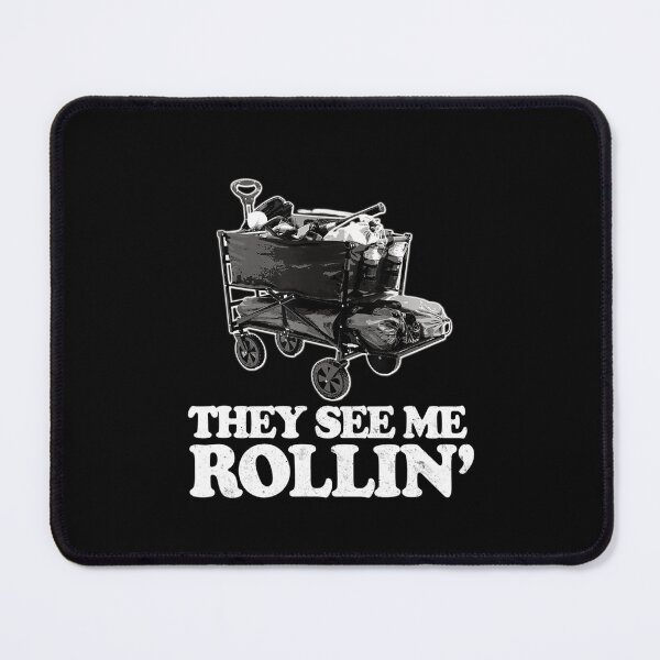 Item preview, They See Me Rollin, Funny Ballpark Wagon - Softball Baseball designed and sold by edensmr.