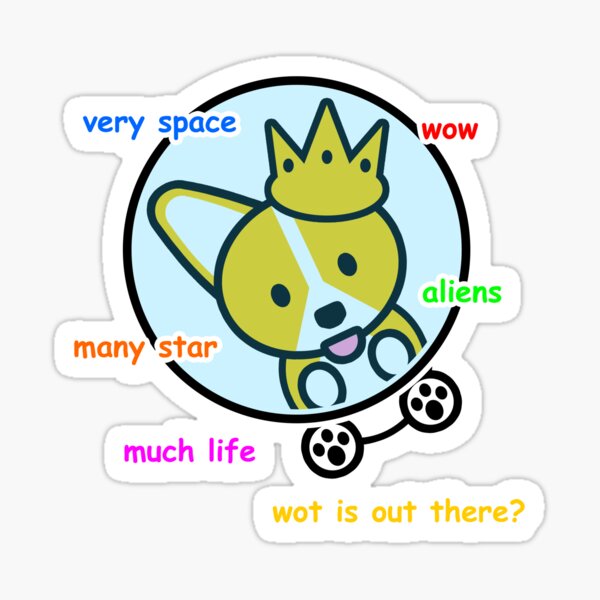 Dogenaut Space Corgi Shiba Inu Doge Meme Dog Sticker
