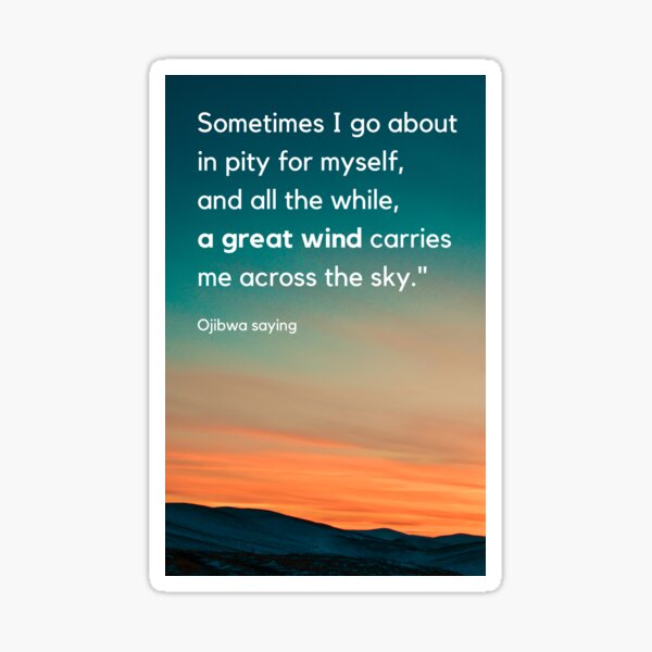 "The Great Wind Native American Quote" Sticker for Sale by dvaita
