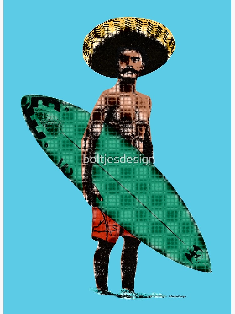 "Zapata Surfer Colorized 1" Poster for Sale by boltjesdesign Redbubble