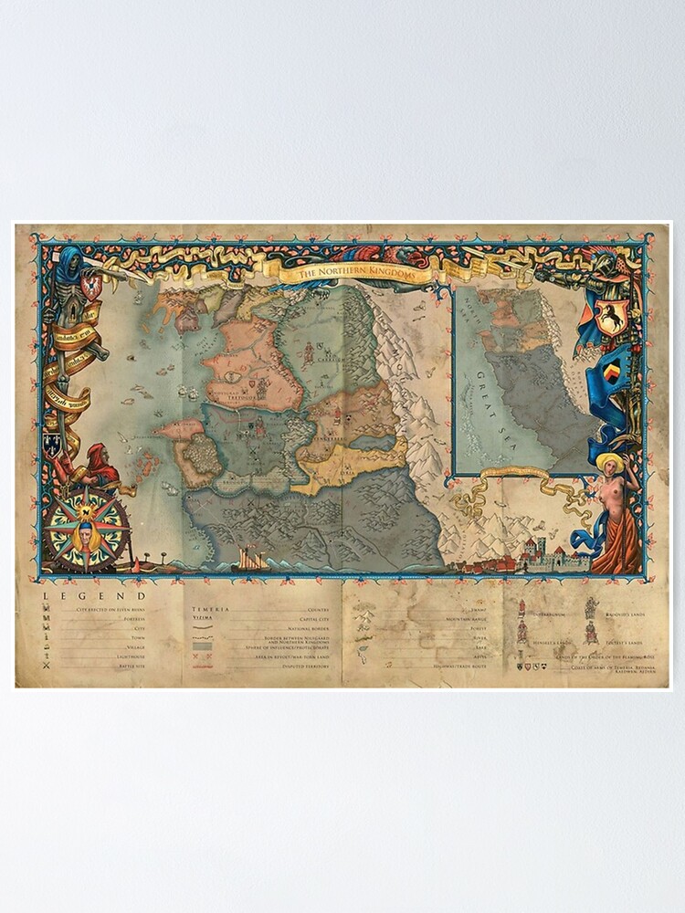 "Witcher map II classic poster " Poster for Sale by jefryrollow | Redbubble