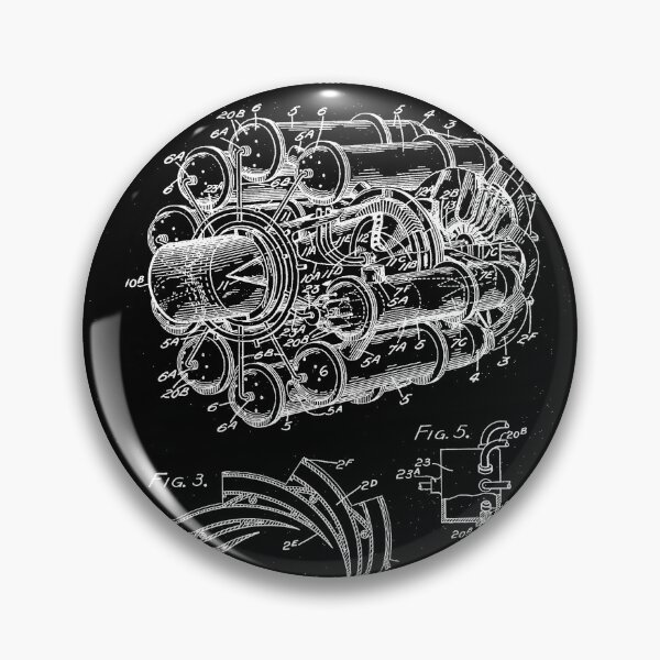 Item preview, Airplane Jet Engine Patent - Airline Engine Art - Black And White designed and sold by patentpress.