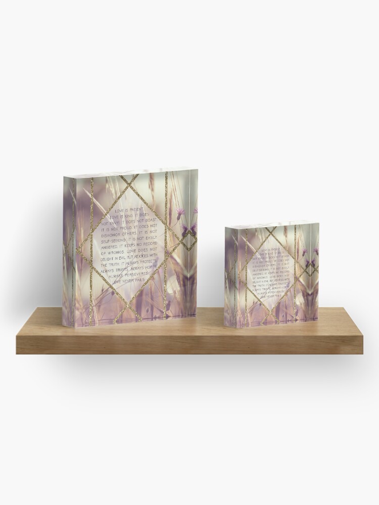Alternate view of Love is Kind Acrylic Block