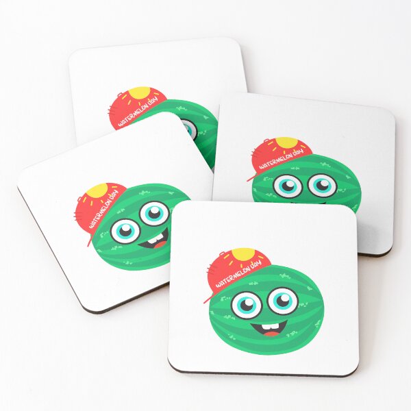 Item preview, National Watermelon Day/Watermelon Day Cute and Funny Cartoon Watermelon With A Happy Face designed and sold by haRexia.