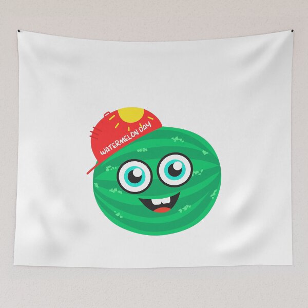 Item preview, National Watermelon Day/Watermelon Day Cute and Funny Cartoon Watermelon With A Happy Face designed and sold by haRexia.