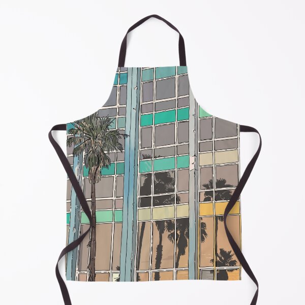 Item preview, Sunset and Palm trees reflecting in hotel windows in Tel Aviv designed and sold by NaliniLe.