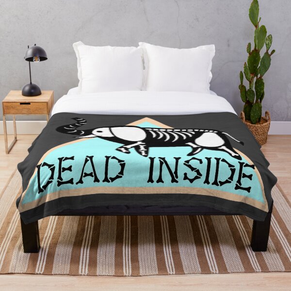 Item preview, Dead Inside Skeleton Elephant Blue designed and sold by ChiweenieHobbit.