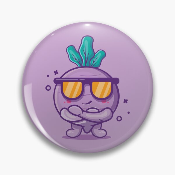 Item preview, turnip vegetable character with cool expression designed and sold by werezu.