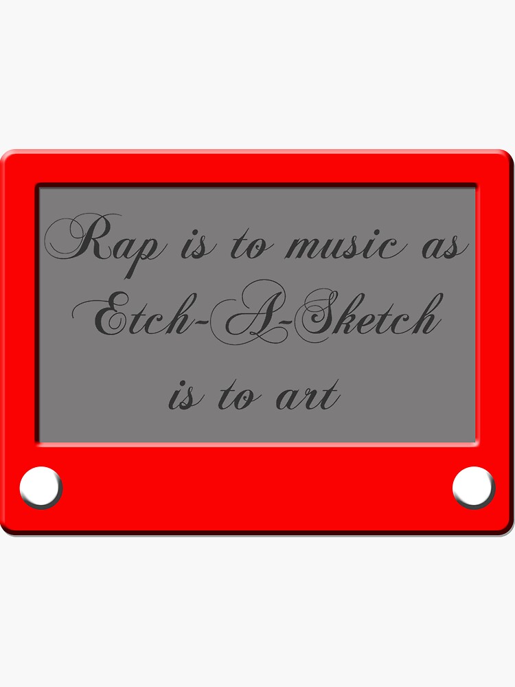 Rap is to music Sticker for Sale by harrizon