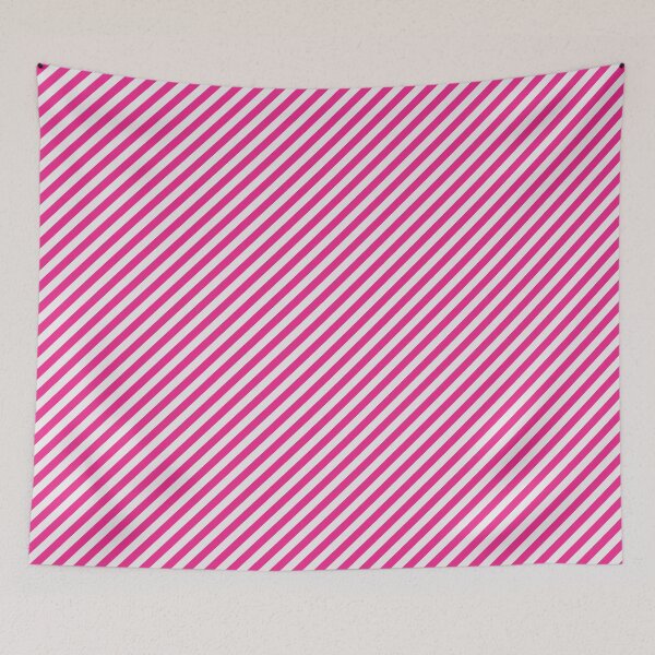 Item preview, Pink Fushia and White Small Diagonal Stripes designed and sold by Ludovic Geusa.