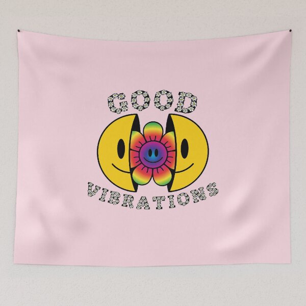 Item preview, GOOD VIBRATIONS Smiling Daisy Rainbow designed and sold by everything4eva.