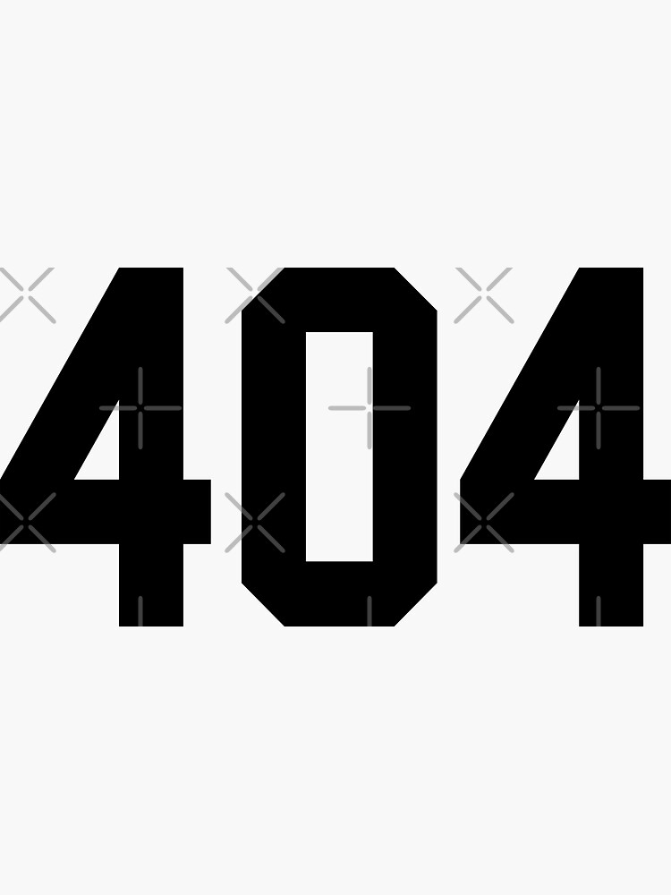 "404" Sticker for Sale by MadEDesigns | Redbubble