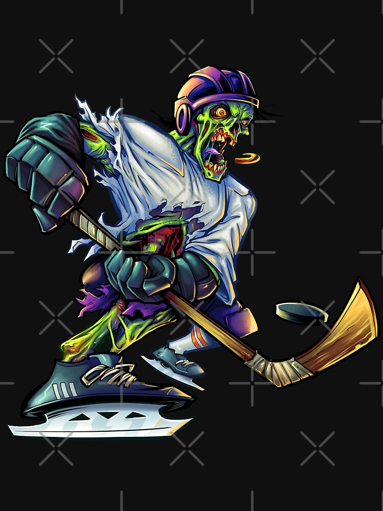"Zombie Hockey Stick Player," Tshirt by Redbubble